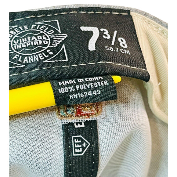 Negro League Fitted Hat 7 3/8 Kansas City Monarchs Ebbets Field Flannel Baseball - Picture 10 of 11